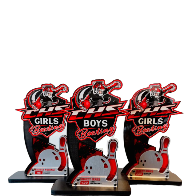 custom bowling trophies