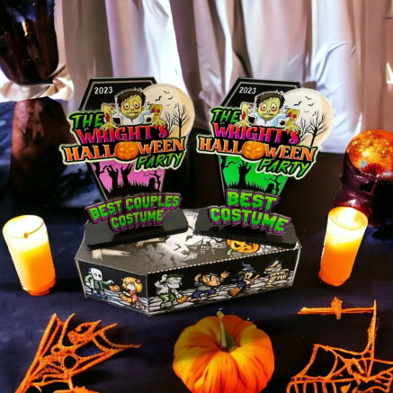 custom holiday themed trophies