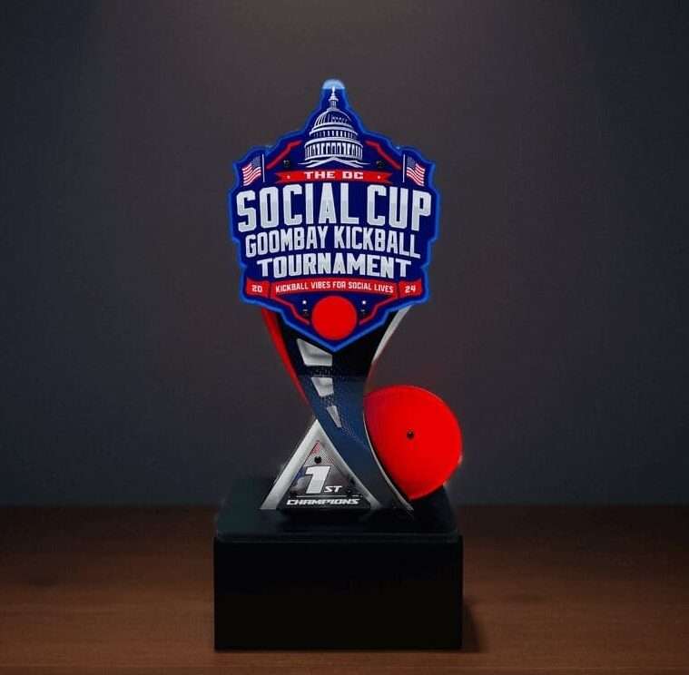 custom kickball trophies